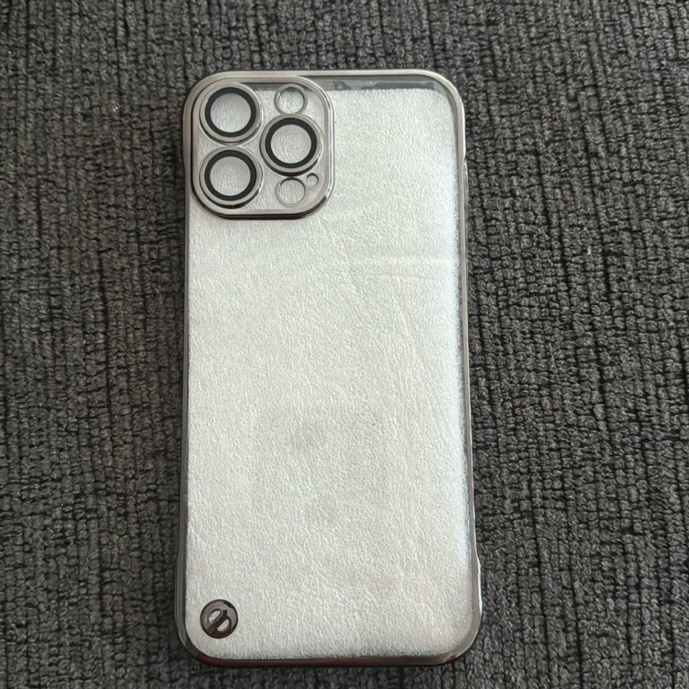 iPhone 13 Pro Max clear/ black phone case